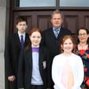 Amelia O'Hanlon and her family at Confirmation in Warrenpoint for pupils from St. Dallan's Primary School. INNR1613