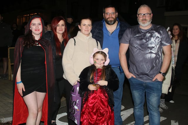 The Gillen, Doyle, and Sloan families pose for our cameraman in Warrenpoint INNR4432