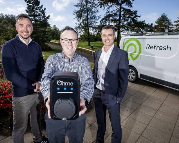 Jack Peel, Finance Director of Refresh NI pictured with Mark Sterritt, British Business Bank’s Director
