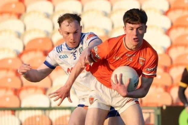 Eoin Kane in action for Armagh U20s against Monaghan.