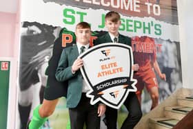 St Joseph's High School duo Alex Heaney and Ethan McFee.