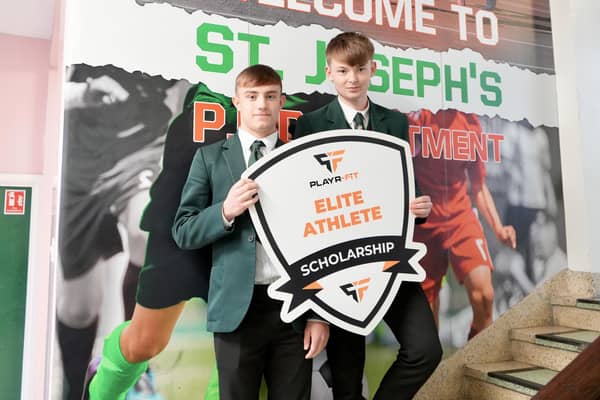 St Joseph's High School duo Alex Heaney and Ethan McFee.