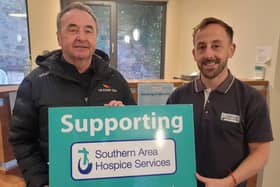 Pat McGinn with James McCaffrey of Southern Area Hospice.