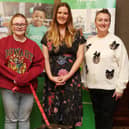 Eithne Daly, NSPCC NI trustee, YWS volunteer, Megan Rush from Kilcoo with assistance dog, Sebastian, Jenni Boyce, NSPCC YWS Partnerships Service Manager, volunteer, Donna Lynch from Warrenpoint