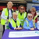 Organiser of the 34th Towpath Walk,  Deborah Kennedy with Geraldine Lambe, Siobhan McArdle SAH, Marian Quinn and Shiela McGivern who checked all the walkers in. INNR1729