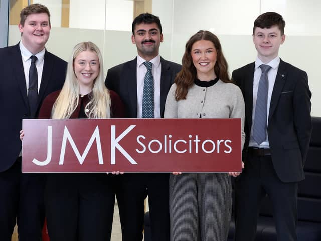 From L-R: Will Poland, Kerri Whiteside, Nikhil Kane, Lorna McKeown, Ryan O’Hanlon.