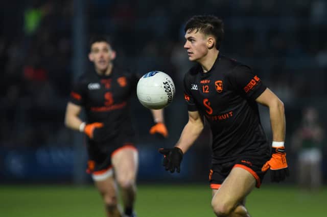Armagh's Darragh McMullen on the ball.