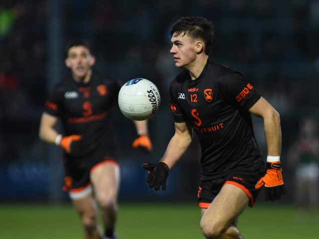 Armagh's Darragh McMullen on the ball.