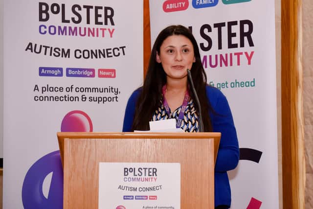 Orla Flinnighan from Bolster Community, thanks the Newry Group.