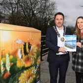 Newry, Mourne and Down District Council Chairperson Councillor, Pete Byrne pictured with Danielle Begley, Newry, Mourne and Down District Council Biodiversity Officer.