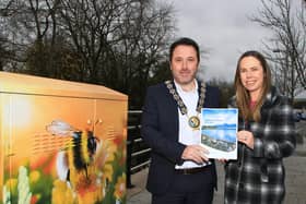 Newry, Mourne and Down District Council Chairperson Councillor, Pete Byrne pictured with Danielle Begley, Newry, Mourne and Down District Council Biodiversity Officer.