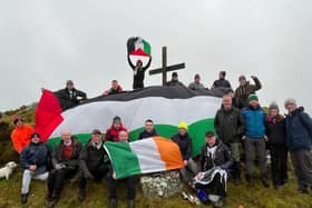 Some of those who participated in last year’s Palestinian Solidarity Christmas Morning  Camlough Mountain Climb
