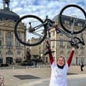Elaine Cornett pictured in Bordeaux, ready to take on the challenge, beginning 4th April  2025.