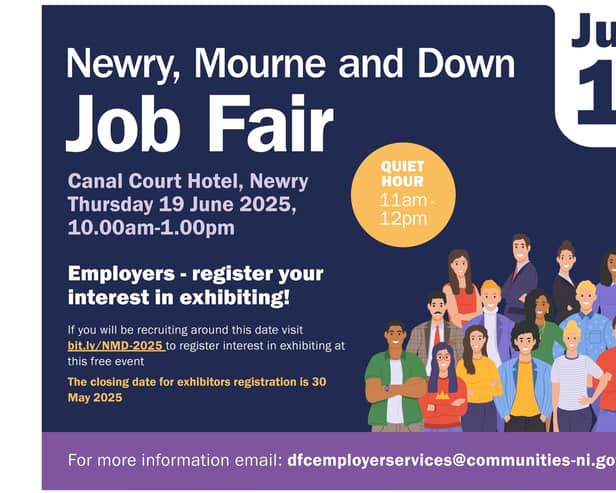 The job fair is taking place in the Canal Court Hotel in Newry on June 19.