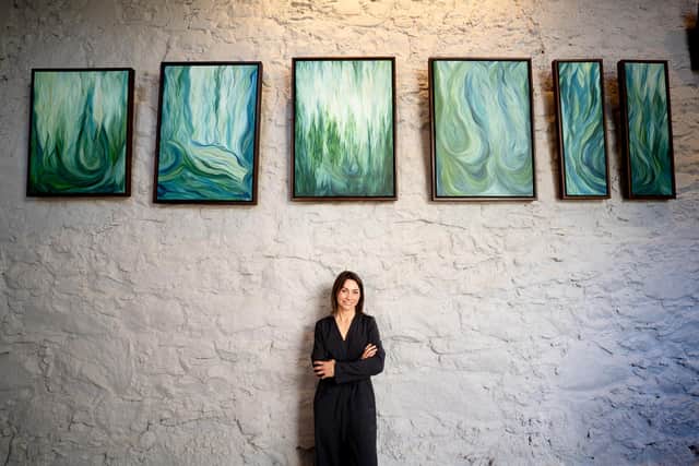 Artist, Katarzyna Bartczak in the Art Gallery, Killeavy Castle Estate