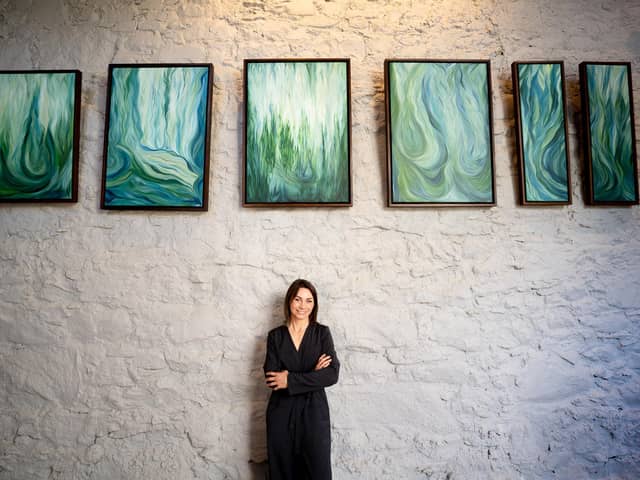 Artist, Katarzyna Bartczak in the Art Gallery, Killeavy Castle Estate