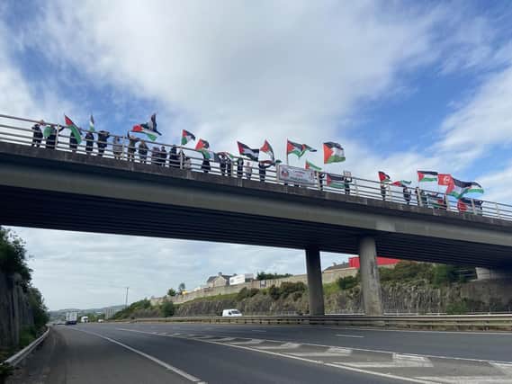 The 'bridgil' taking place near Newry Train Station.