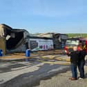 The aftermath of the fire at Sheepbridge Interiors.