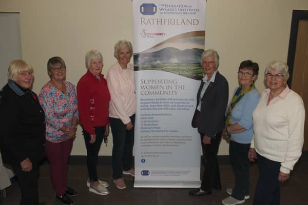 Rathfriland WI members Margot Groves, Janice Bell, Susan Scott, Caroline McCreight, Ada Elliott, Stella Shilliday and Noreen Smith launching their new community project after being successful with a National Lottery Community Fund application.