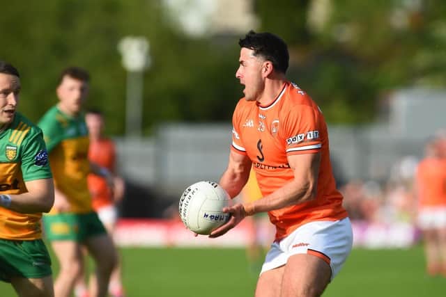 Armagh's Stefan Campbell in action during the Ulster Final.