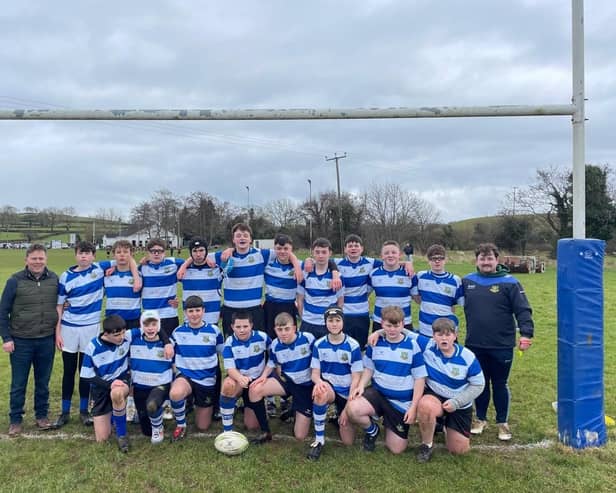 Newry Rugby Club's U14 team.
