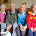 Captain John Gough with wife Eleanor Gough and daughters Janey Holborrow and Caroline Gough.