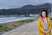 Alliance councillor Jill Truesdale at the foot of the Mourne Mountains.