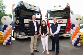 A celebration event to mark Employee Ownership Day was held at S&W Wholesale in Newry. Pictured are Anthony McVeigh, CEO S&W; Aidan O’Neill, Employee Ownership Ireland board representative; and Economy Minister Dr Caoimhe Archibald. At the event, the Minister announced a new funding package to boost employee ownership.