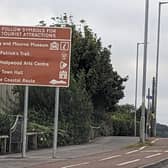 Signage which has been erected outside Damolly Retail Park.