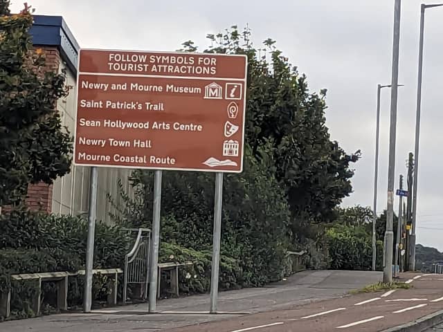 Signage which has been erected outside Damolly Retail Park.