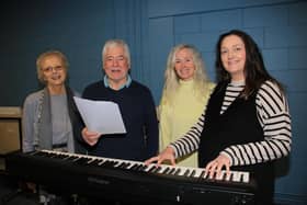 Carla Maney is taking over Accolade Choir. Pictured l-r are Attracta Clarke, Frank McGivern, Carla Maney and Orla Rice, who is handing over the reins to Carla. INNR0514