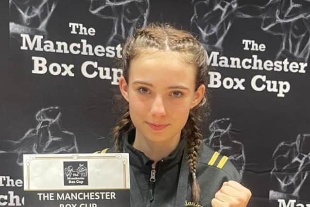 Kayla Harris, 42kg Manchester Box Cup Champion.