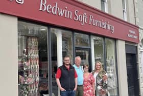 Renowned furnishings business, Bedwin is proud to announce a substantial investment exceeding £350,000, coinciding with its 40th year in the industry. Founded in 1984 by Ossie and Pamela Wallace in Kilkeel, Bedwin Soft Furnishings has been a stalwart in the industry, consistently delivering high-quality products and services to its customer base. Pictured is Ossie and Pamela Wallace, Chris Wallace and Erica Maxwell