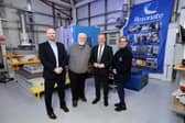 Pictured at Resonate Testing in Newry are (L-R) John McKibben, Invest NI's Southern Regional Manager, Tom Mallon, Managing Director, Resonate Testing, Economy Minister Conor Murphy and Orla O'Donnell, Operations Manager, Resonate Testing.