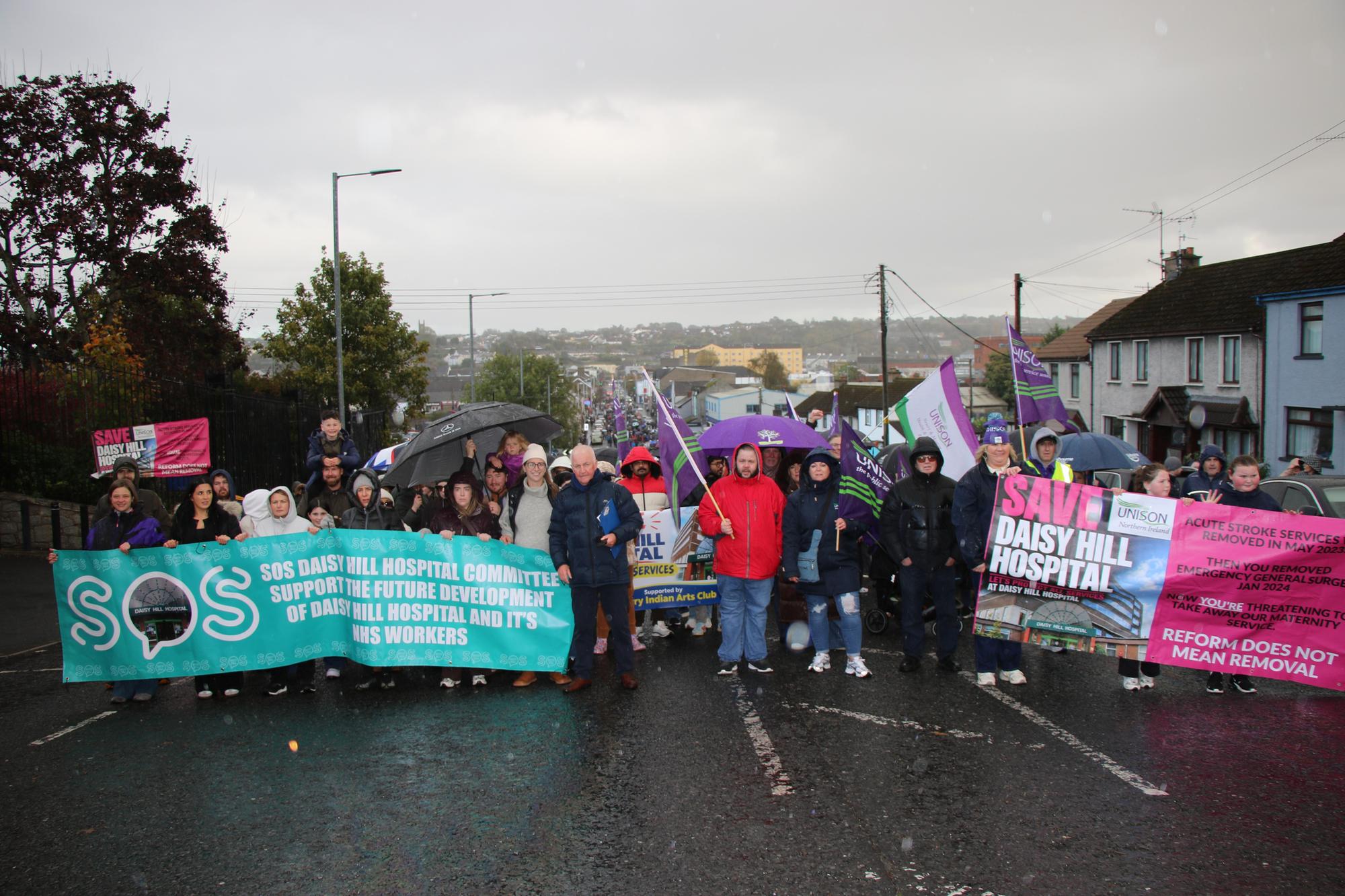 Rally at Monaghan Row and stretches right down Monaghan Street.