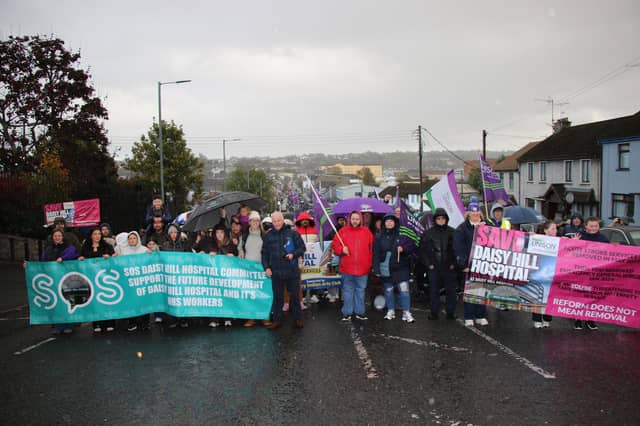 Rally at Monaghan Row and stretches right down Monaghan Street.