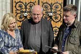 Caption: Canon Francis Brown, ADM of Newry Cathedral Parish with Kathleen O'Hare, Vice Chair of the Parish Pastoral Council and Glenn Ryan, member of the Pastoral Council and Deputy Grand Knight of the Knights of St Columbanus.