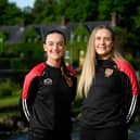 Down ladies senior football Captain Clara Mulvenna (left) and top scorer Eimear Fitzpatrick, enjoy the beauty of the Fairy Glenn, Rostrevor, ahead of Sunday's Ulster Ladies Intermediate football final with Cavan at O'Neill's Healy Park, Omagh. Picture: Brendan Monaghan