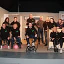 Members of Burren Amateur Dramatic Society on stage in final rehearsal for their play 'Sink or Slim'. Running from Sunday 19th Nov until 24th November. Tickets available from Bumbers or John Magees or facebook page BADS.  Need a laugh get yourself a ticket and support them. INNR4827