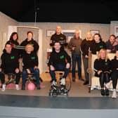 Members of Burren Amateur Dramatic Society on stage in final rehearsal for their play 'Sink or Slim'. Running from Sunday 19th Nov until 24th November. Tickets available from Bumbers or John Magees or facebook page BADS.  Need a laugh get yourself a ticket and support them. INNR4827