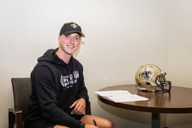 NFL hopeful Charlie Smyth puts on a strong showing at the NFL Combine in Indianapolis, converting all but four of his 16 field goal attempts in front of scouts of all 32 teams.  This leads to him signing a contract with professional NFL team The New Orleans Saints.
