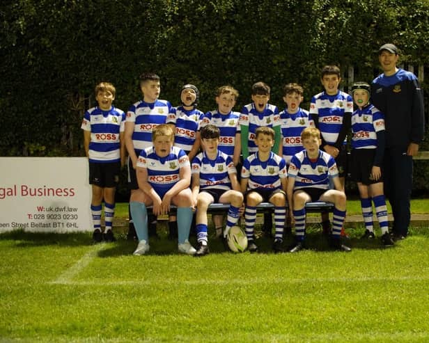 Newry RFC's U12s pictured at the Bangor Blitz on Friday night.