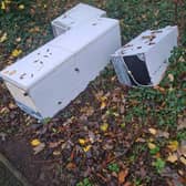 Household appliances which were found dumped in Newry recently.
