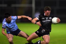 Kilcoo fullback Ryan McEvoy, who denied Glenn a goal on Saturday, in action against Mayobridge in the championship quarter-final. Picture: Brendan Monaghan BM20