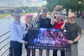 Pictured at the launch of the ‘Newry Goes Nashville’ Country Music weekend, taking place across the city from Friday 4th to Sunday 6th July is: Eamonn Connolly, Newry BID Manager, Tiarna Mullen, Canal Court Hotel, Ros McArdle, Nan Rices, Andrew Connolly (McSwiggan's) and Gary Meehan, The Phoenix.