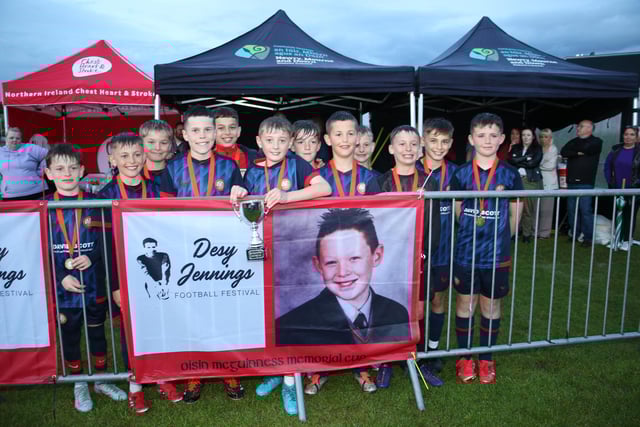 Portadown U11 Team winners of the Oisin McGuinness Memorial Cup at Desy Jennings Football Festival.