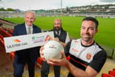 Pictured at the launch of the Translink Ulster GAA Young Volunteer of the Month Award at the Box-It Athletic Grounds in Armagh; Liam Conlon, Translink, Aidan Forker, Armagh All-Ireland winning football captain, and Michael Geoghegan, Ulster GAA Vice-Chairperson.