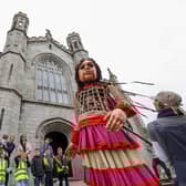 Little Amal visited Newry on Wednesday.