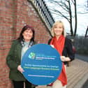Newry, Mourne and Down District Council Chairperson, Councillor Valerie Harte and Irish Language Unit Manager, Louise Smith launch Call 1 of the Council’s Irish Language Bursary Scheme 2024-2025.