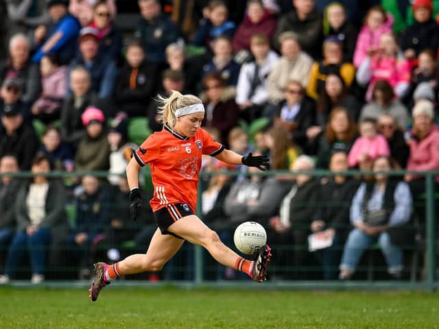 Lauren McConville in action against Meath.